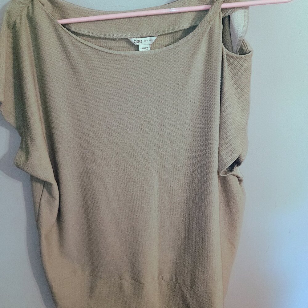 Cato short Sleeve blouse sage green size 14/16W